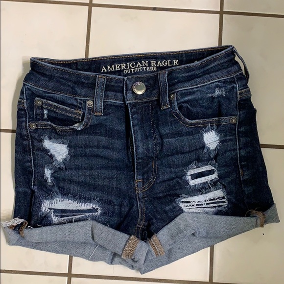 American Eagle High Waisted Denim Shorts - Picture 1 of 2
